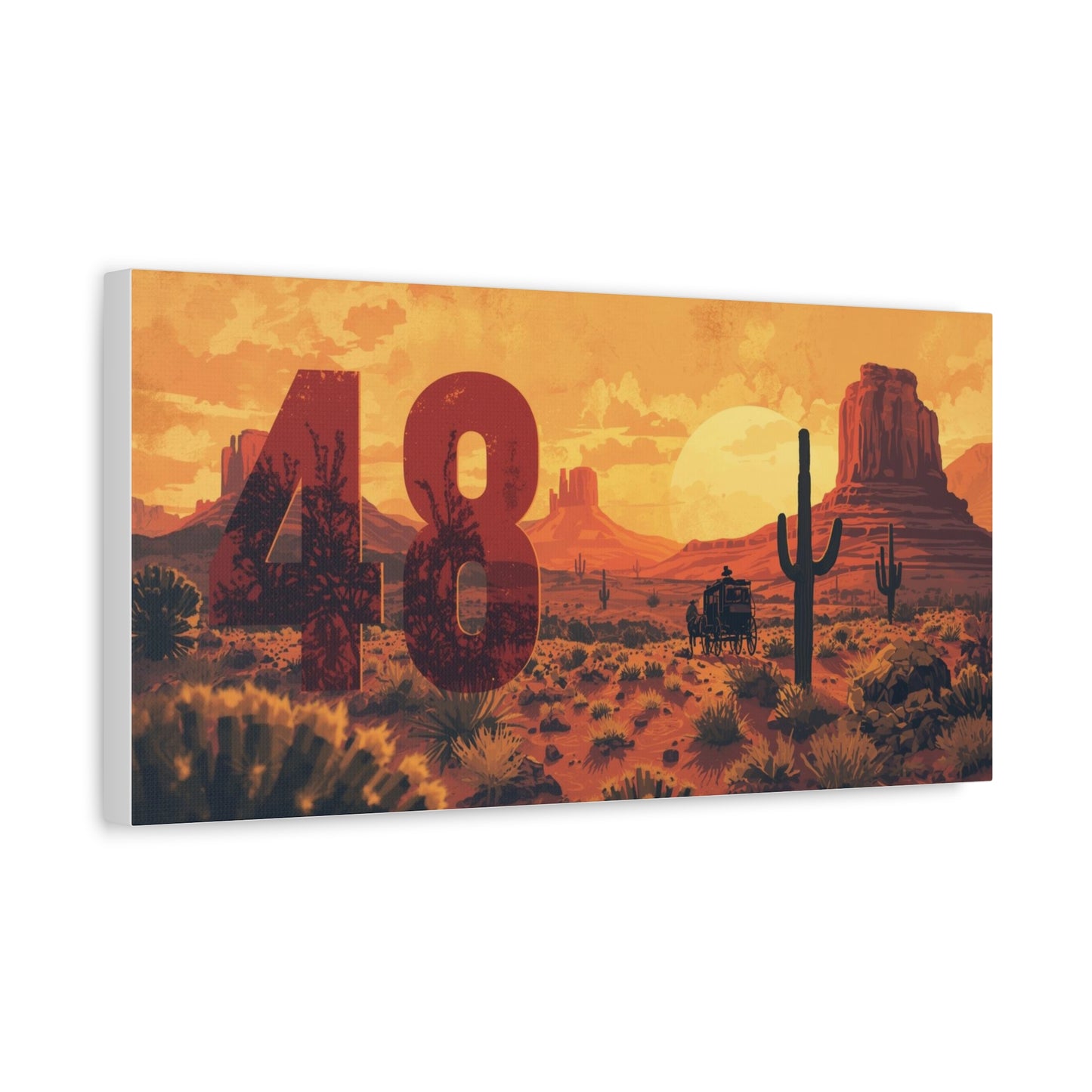 Canvas Art - Arizona Desert 48 Blend Matte Canvas, Stretched, 1 25"