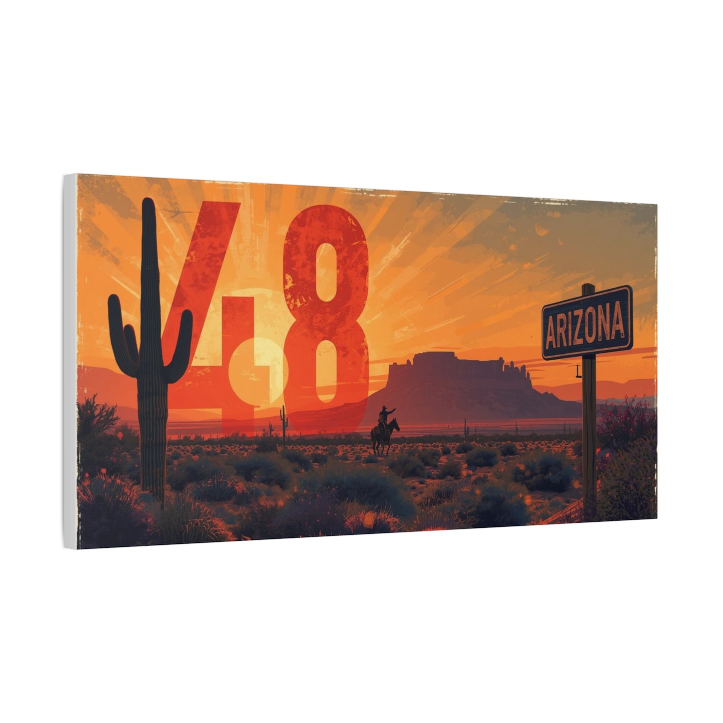 Canvas Art - Arizona Desert 48 Blend Matte Canvas, Stretched, 1 25"