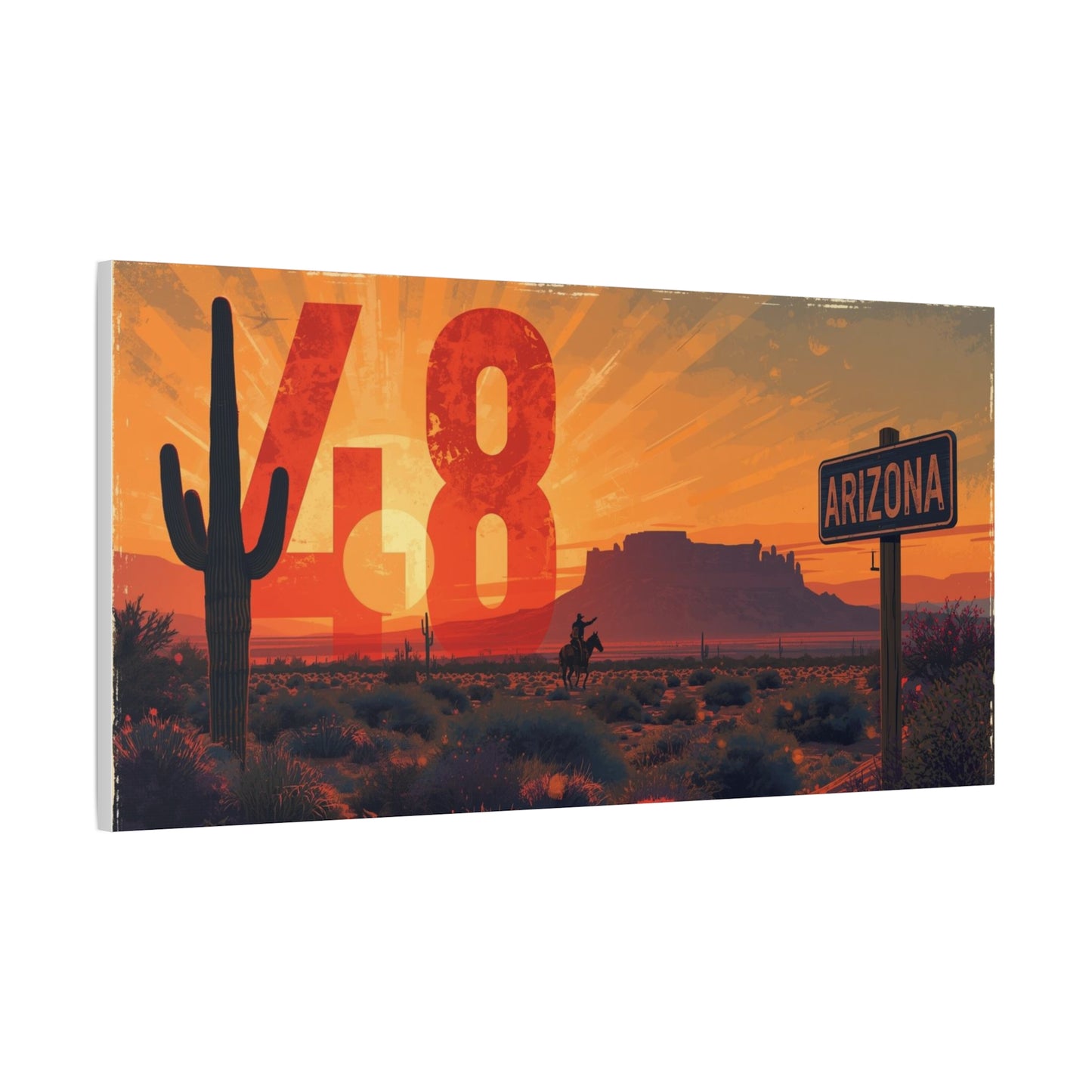 Canvas Art - Arizona Desert 48 Blend Matte Canvas, Stretched, 1 25"