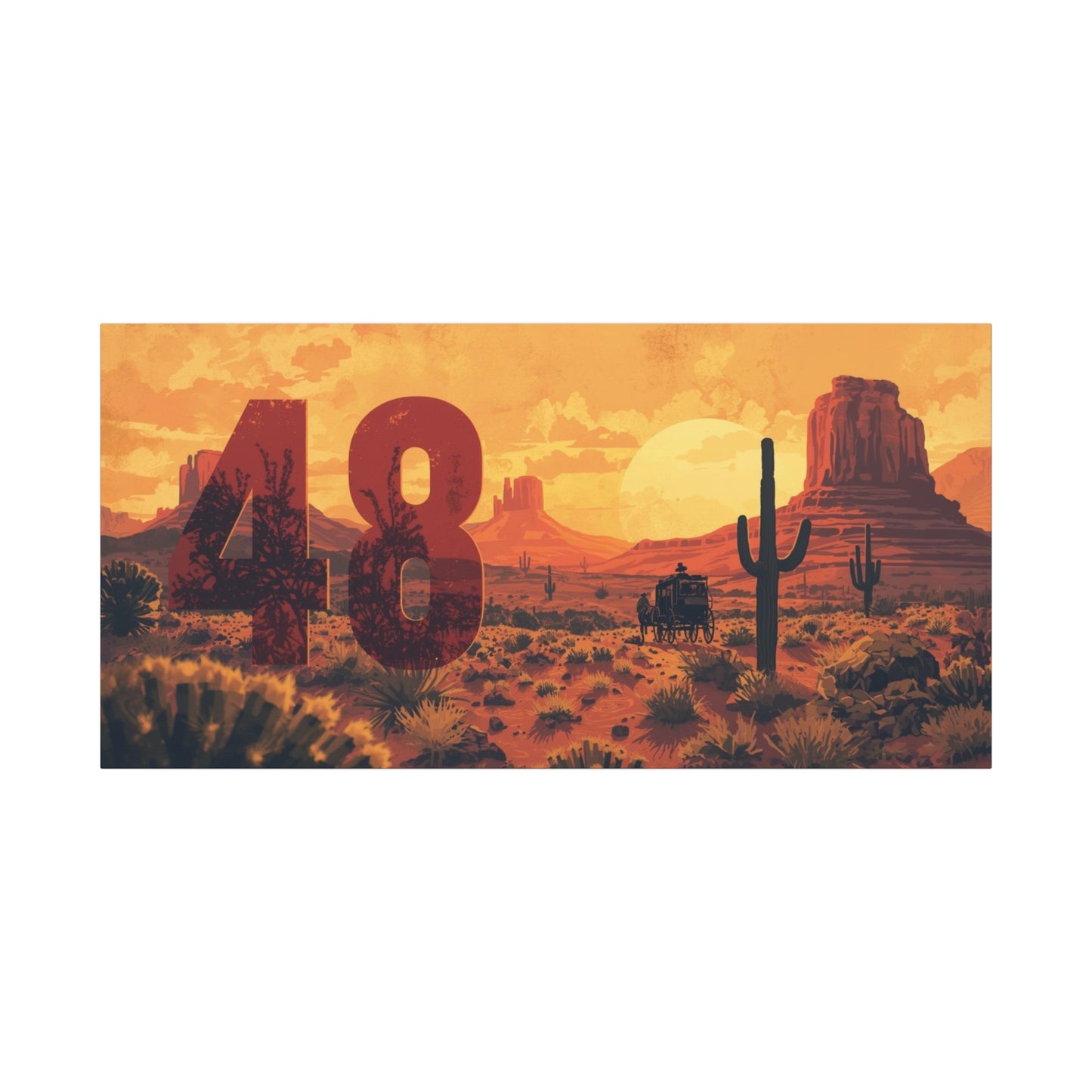 Canvas Art - Arizona Desert 48 Blend Matte Canvas, Stretched, 1 25"