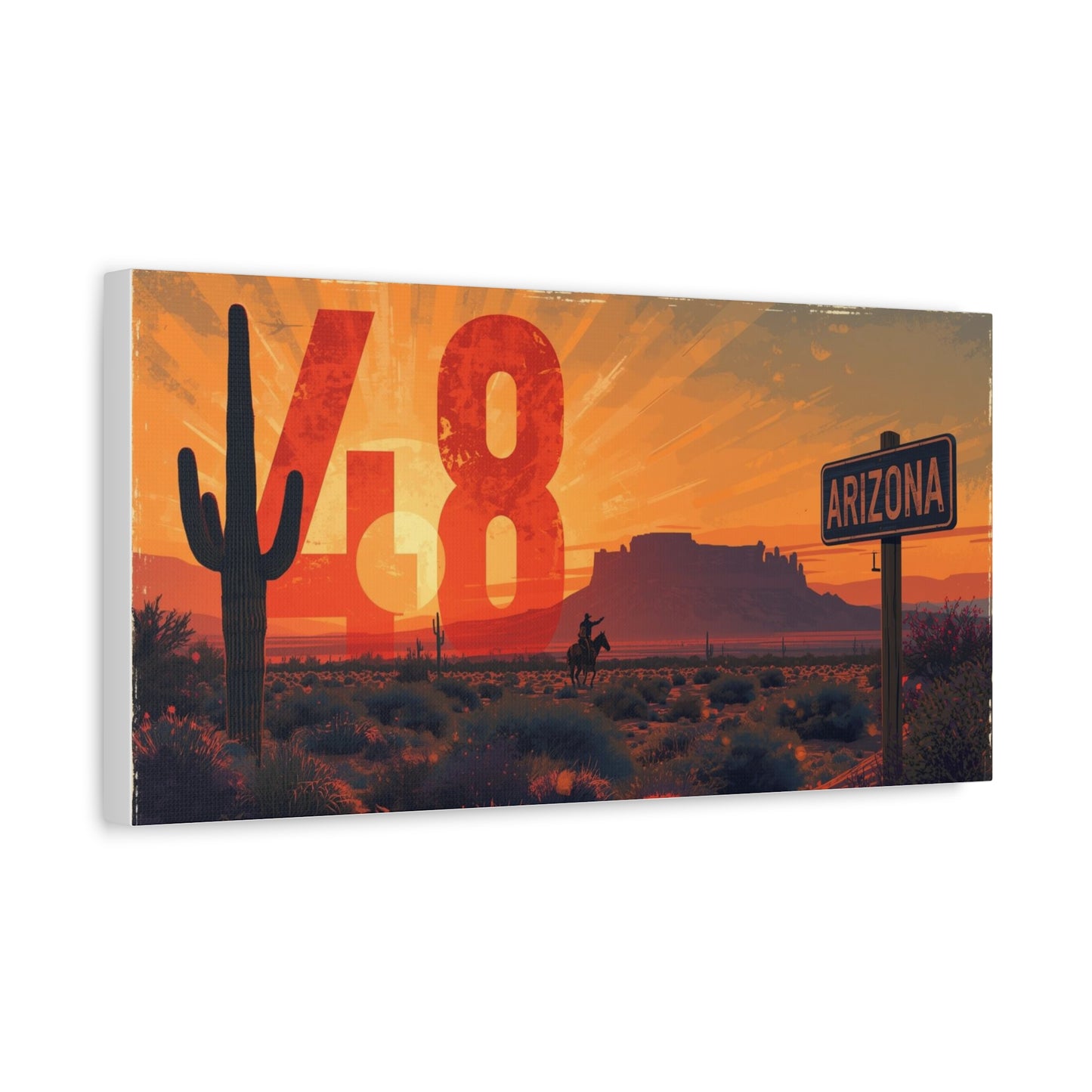 Canvas Art - Arizona Desert 48 Blend Matte Canvas, Stretched, 1 25"