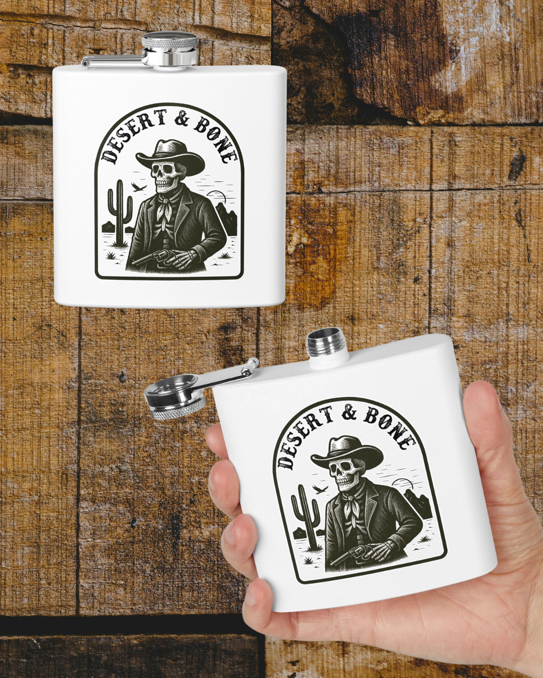 Desert & Bone 6oz Stainless Steel Hip Flask