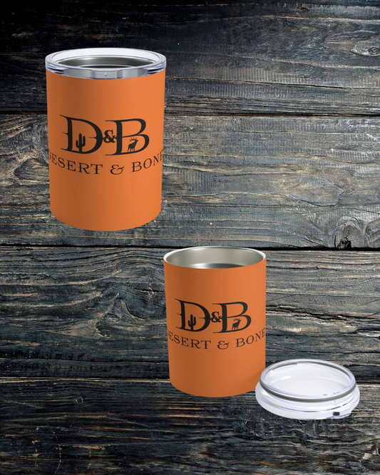 10oz Orange Insulated Tumbler – Desert & Bone Logo Travel Cup