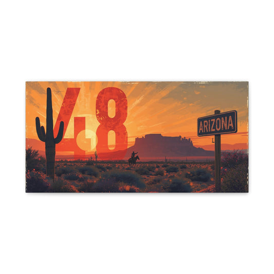 Canvas Art - Arizona Desert 48 Blend Matte Canvas, Stretched, 1 25"